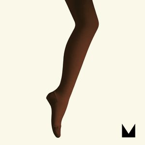 Mosey by Lamington women's merino wool textured knit tights in mocha.