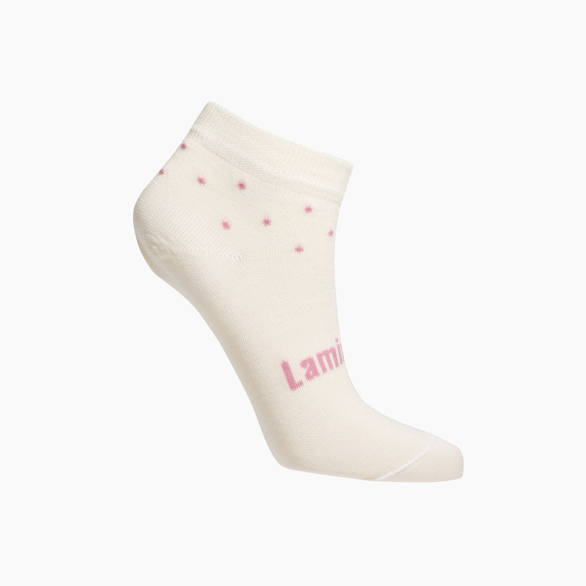 Merino wool ankle socks for women cream with lilac spots by Lamington Australia