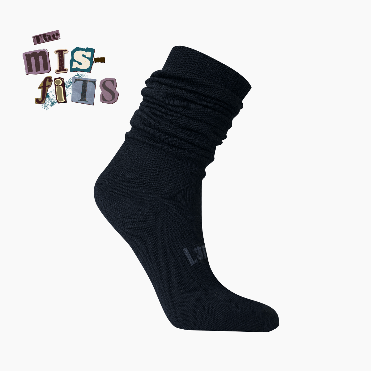 Lamington Merino Wool Socks in black, made in New Zealand.