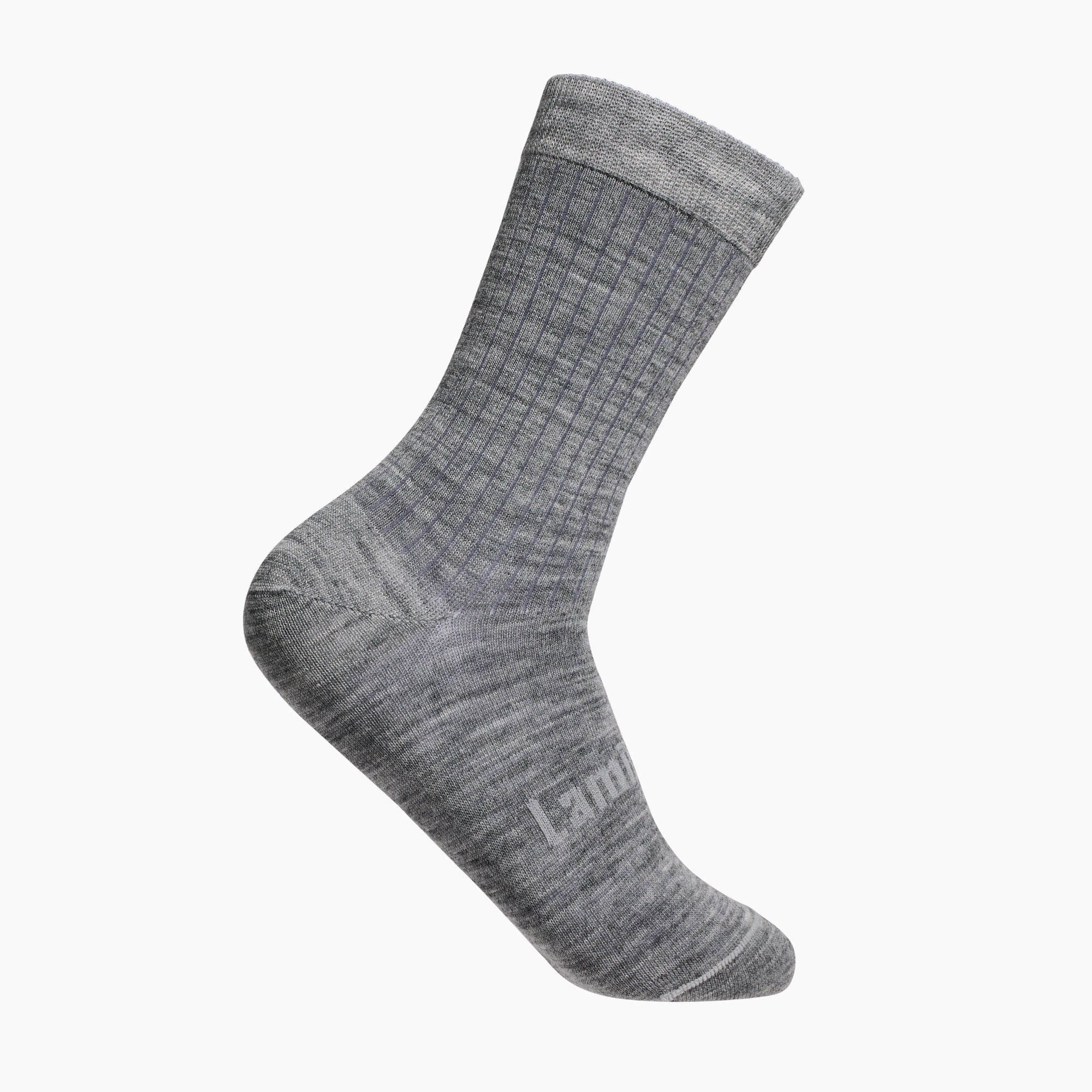 grey rib crew socks for men merino wool aus school