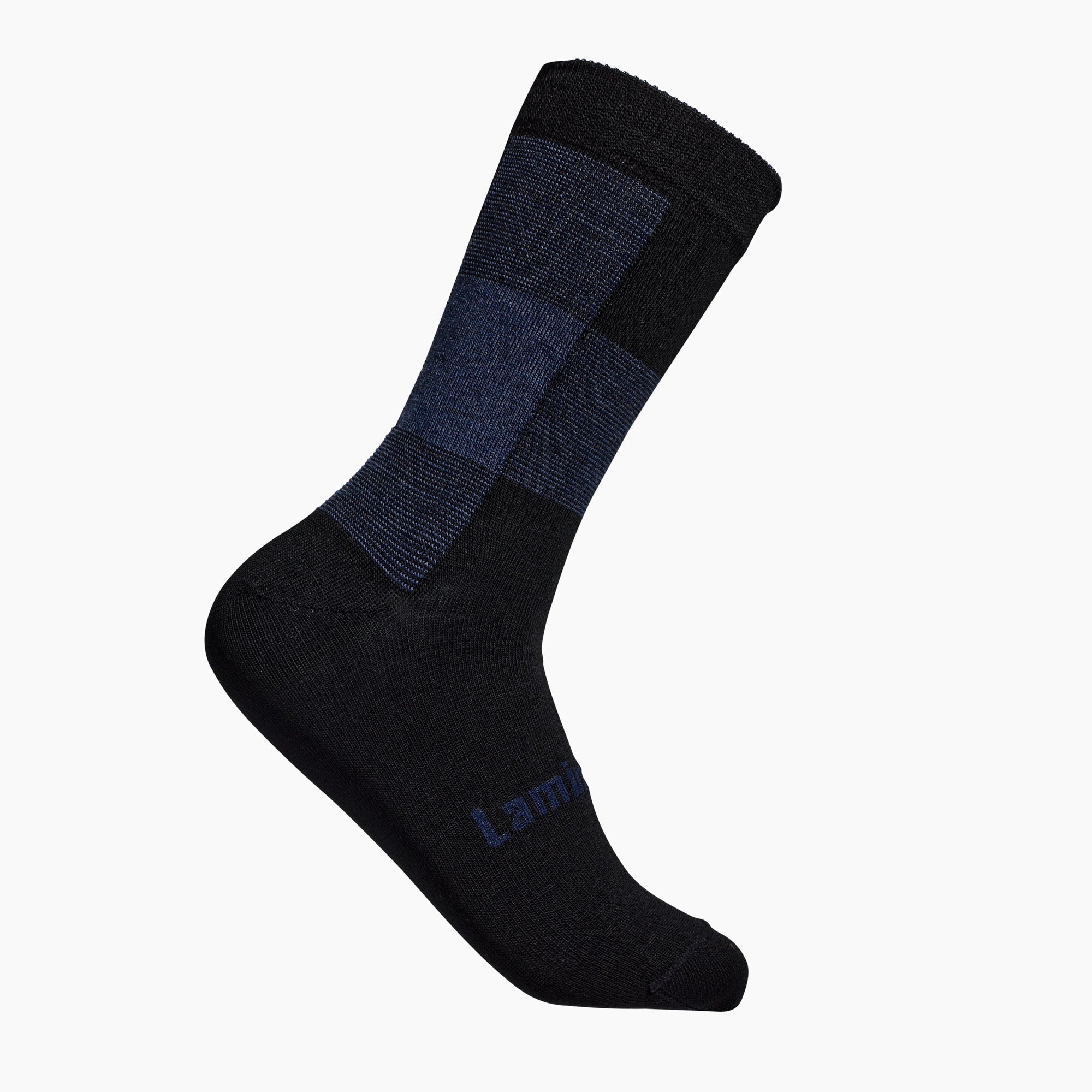 Mens merino wool crew socks Black and Blue by Lamington Australia