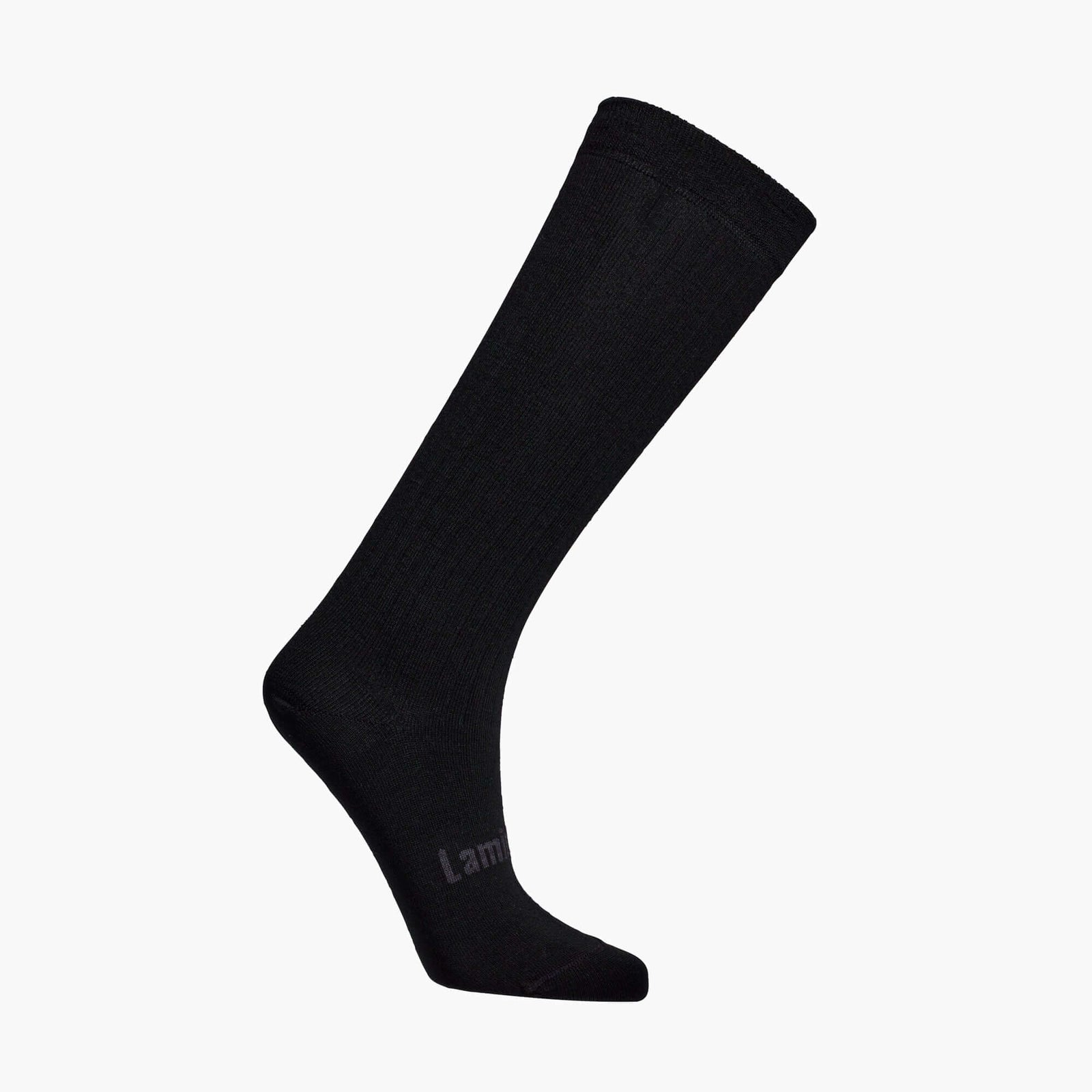 Merino Wool Knee High Socks for Men in Black from the Essential Collection, perfect for comfort and style.