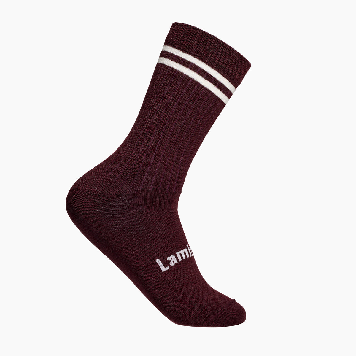 Mens merino wool crew socks Maroon by Lamington AUS