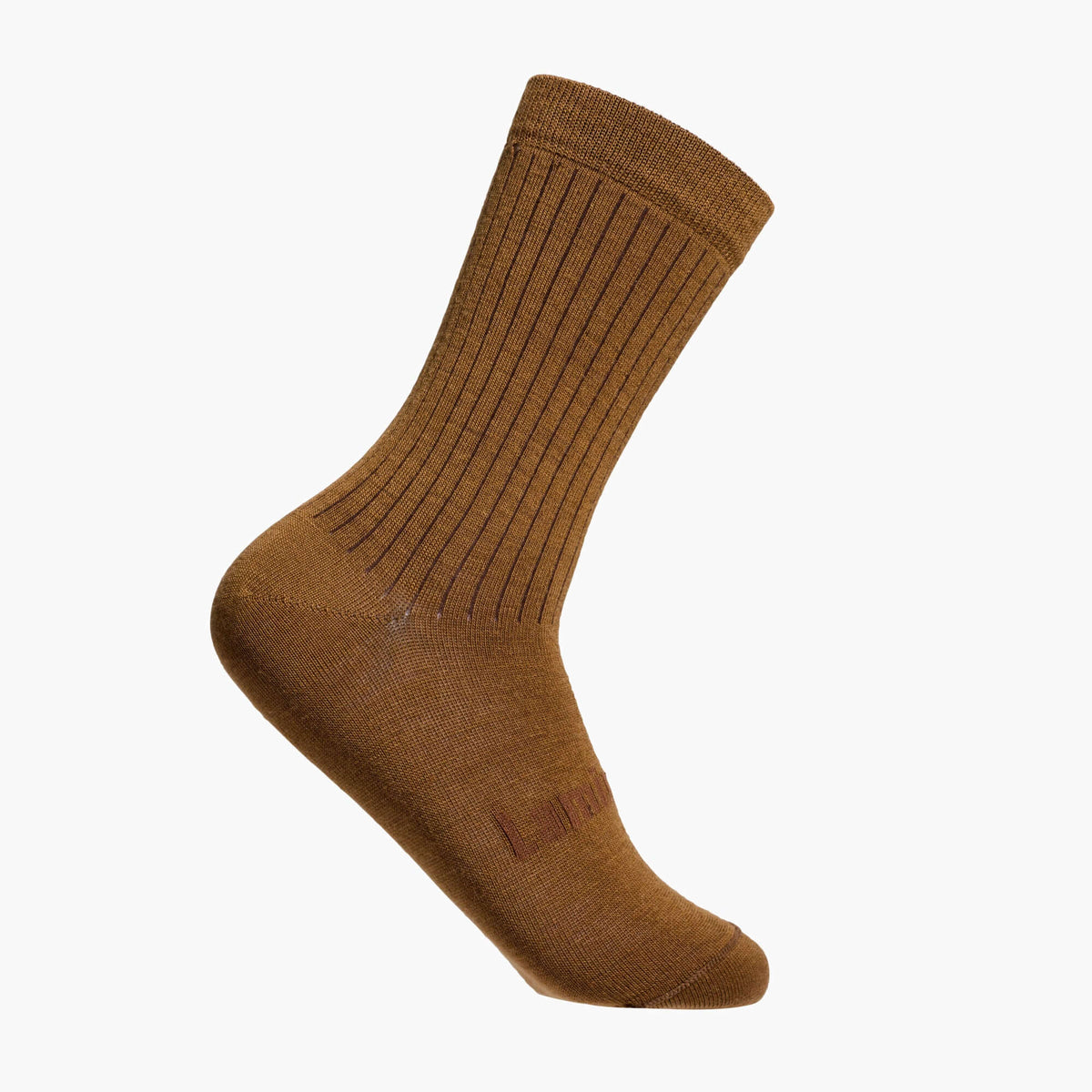 Lamington men's merino crew socks in brown rib knit made in New Zealand