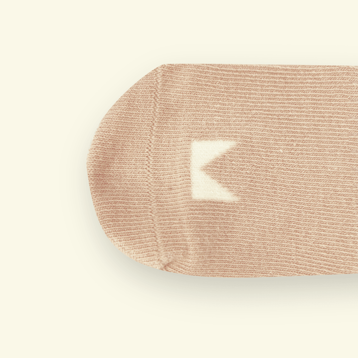 Mosey by Lamington organic cotton baby socks in oatmeal rib knit.
