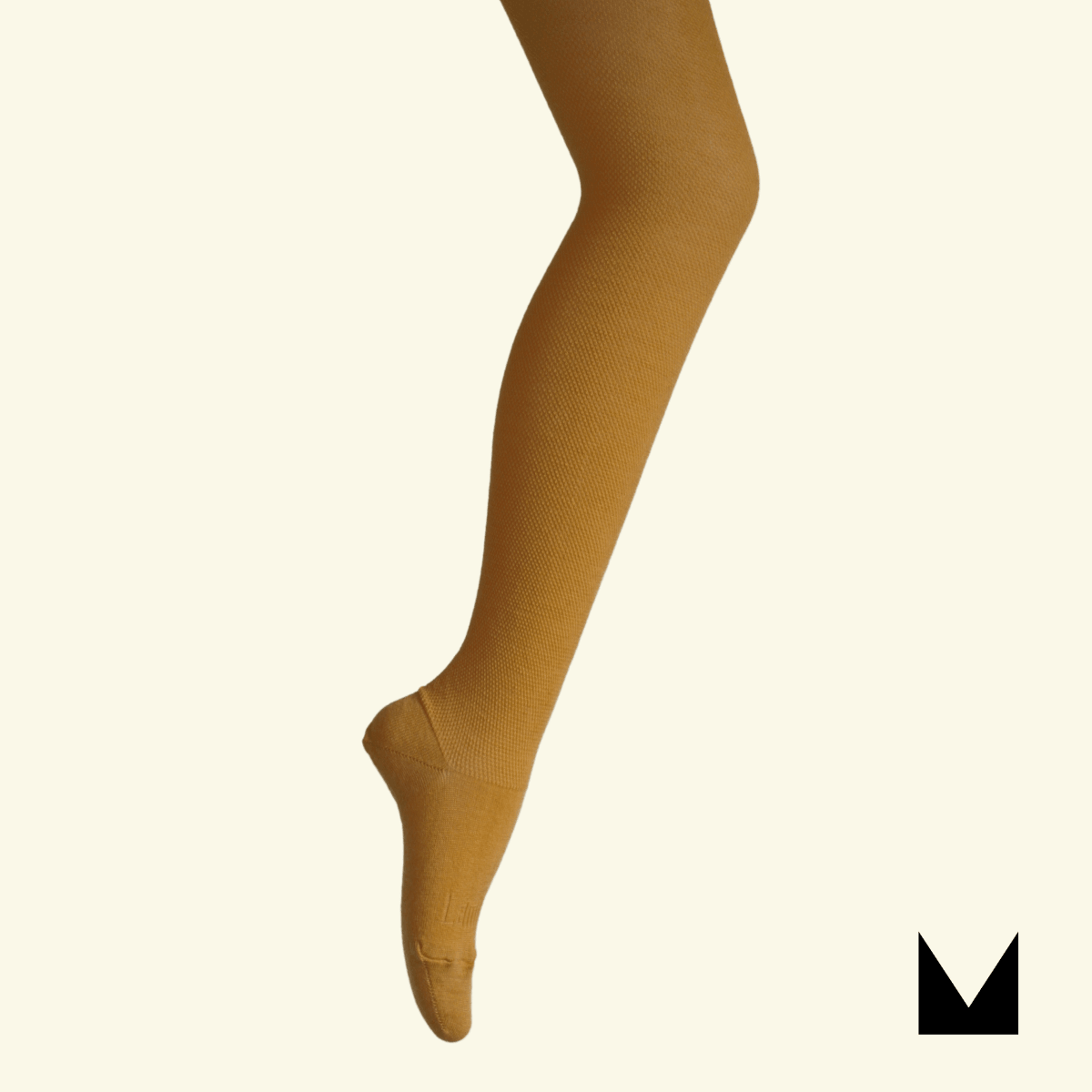 Mosey by Lamington women's merino textured knit tights in tobacco.