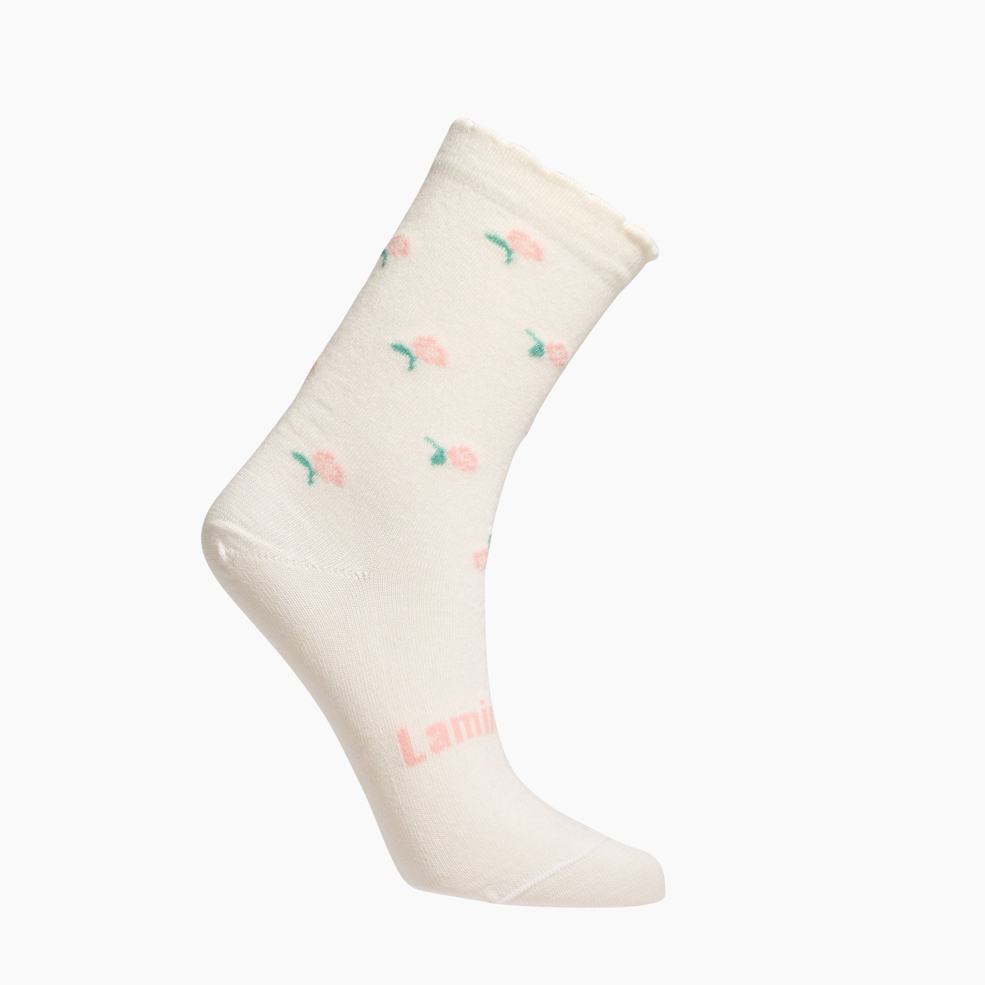 merino wool crew sock child aus floral 