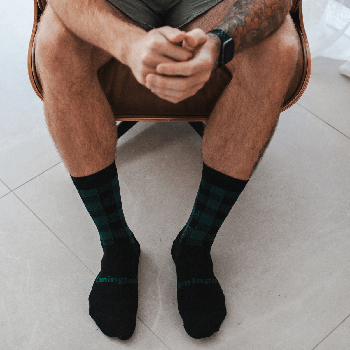 green and black merino wool mens socks crew aus