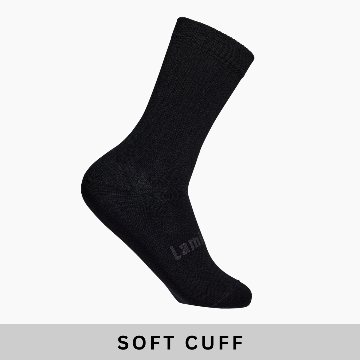 Merino wool health comfort socks soft cuff black rib for men aus