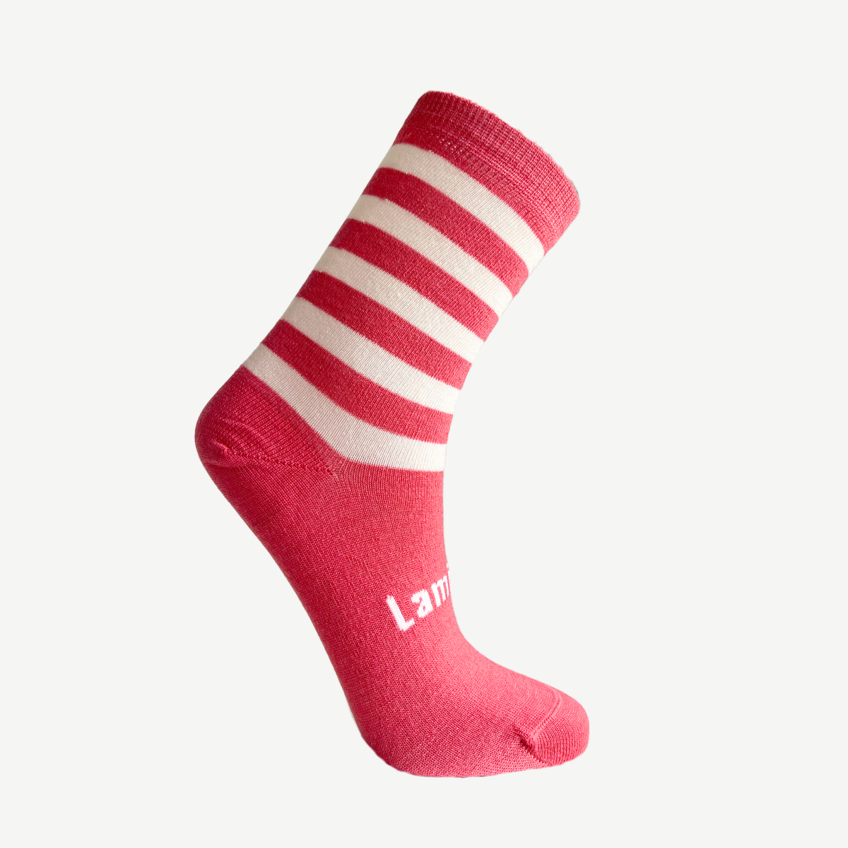 merino wool socks crew child pink stripes aus