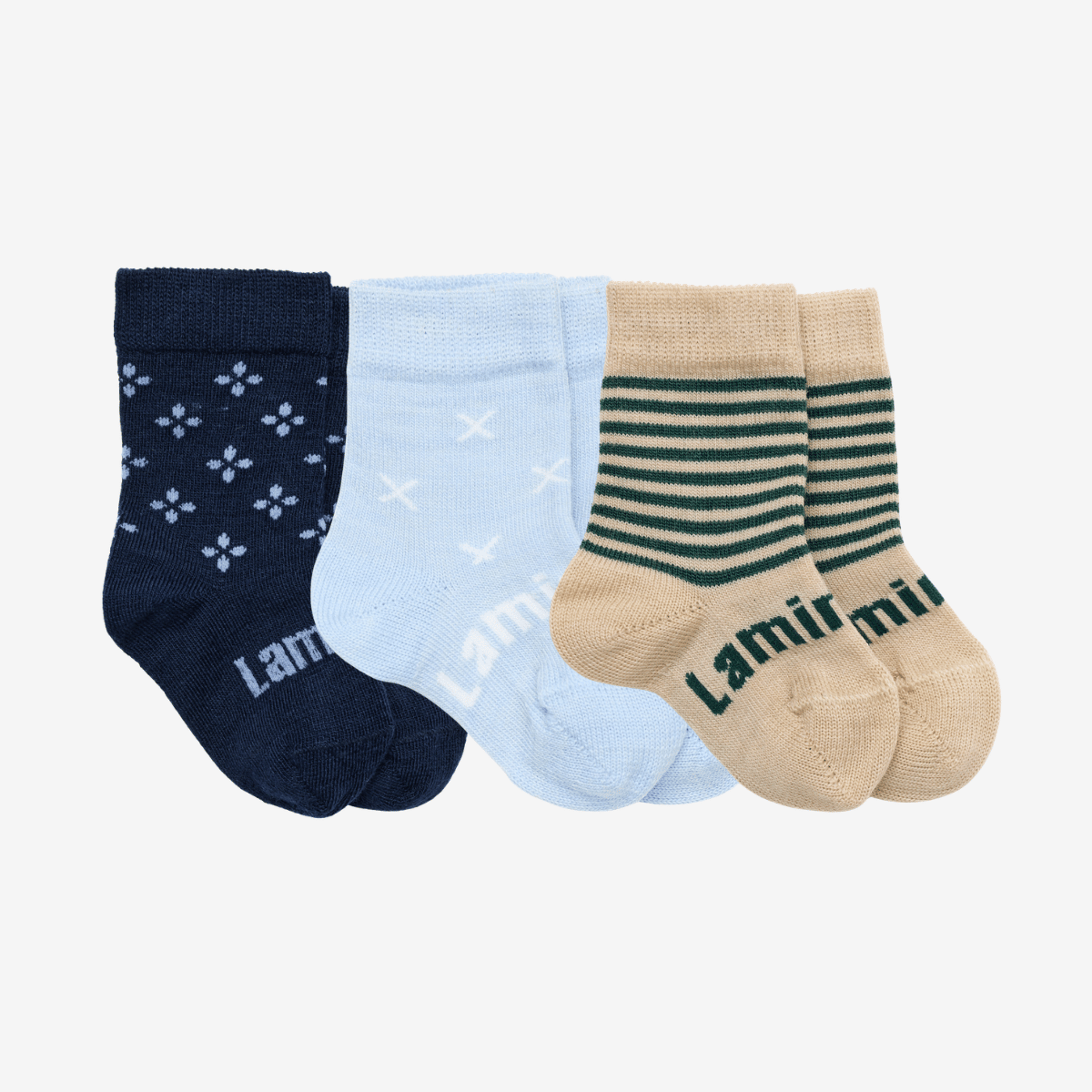 Lamington baby merino sock 3 day gift set with pink designs and laundry bag made in New Zealand.