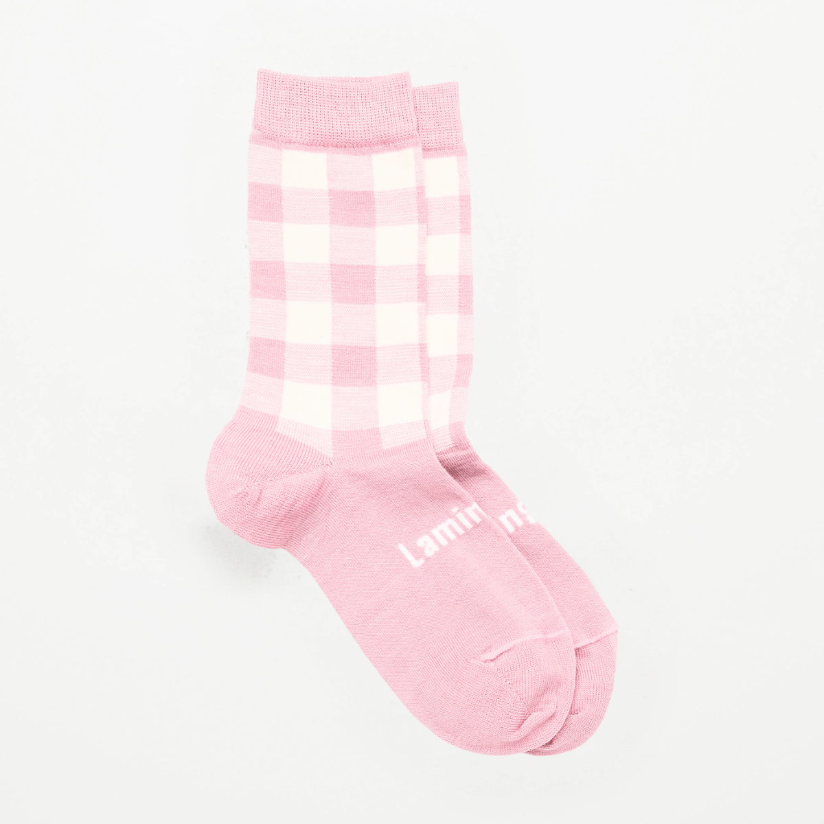 gingham socks merino wool womens crew pink aus