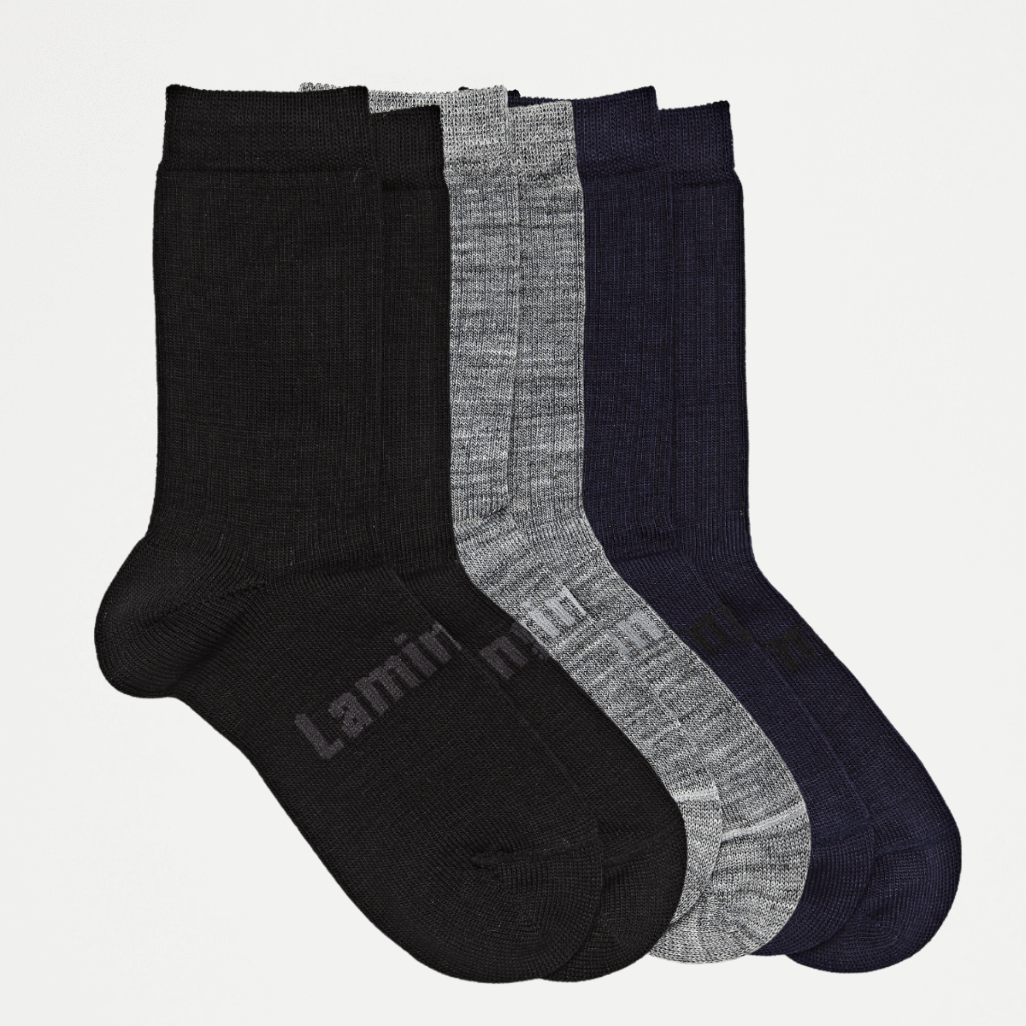 Merino Wool Plain Crew Socks