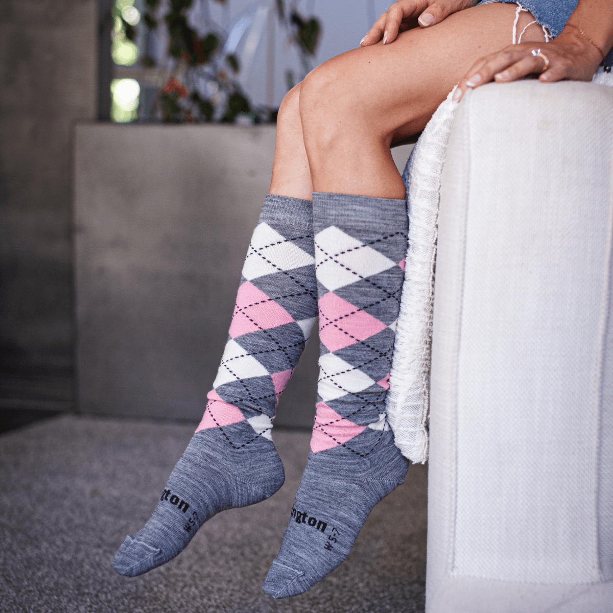 Merino Wool Knee High Socks Woman Dapple Lamington Australia