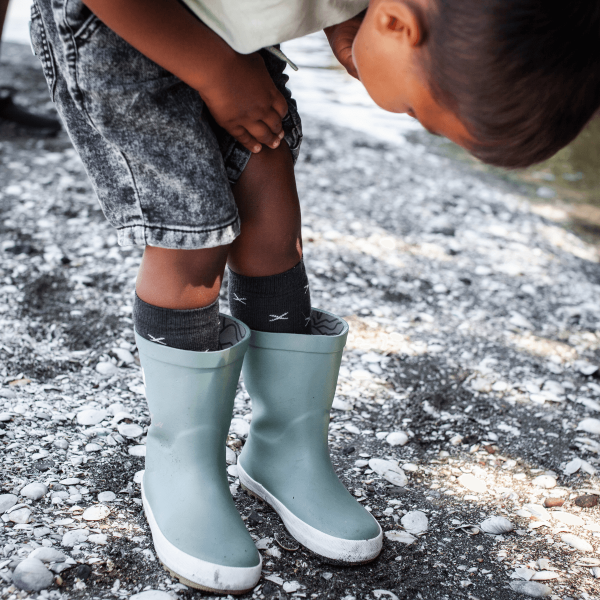 merino wool socks child knee high grey aus